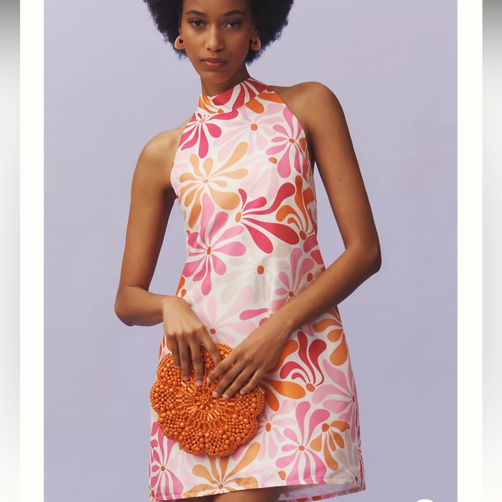 Hutch Pink and Orange Floral Mini Dress